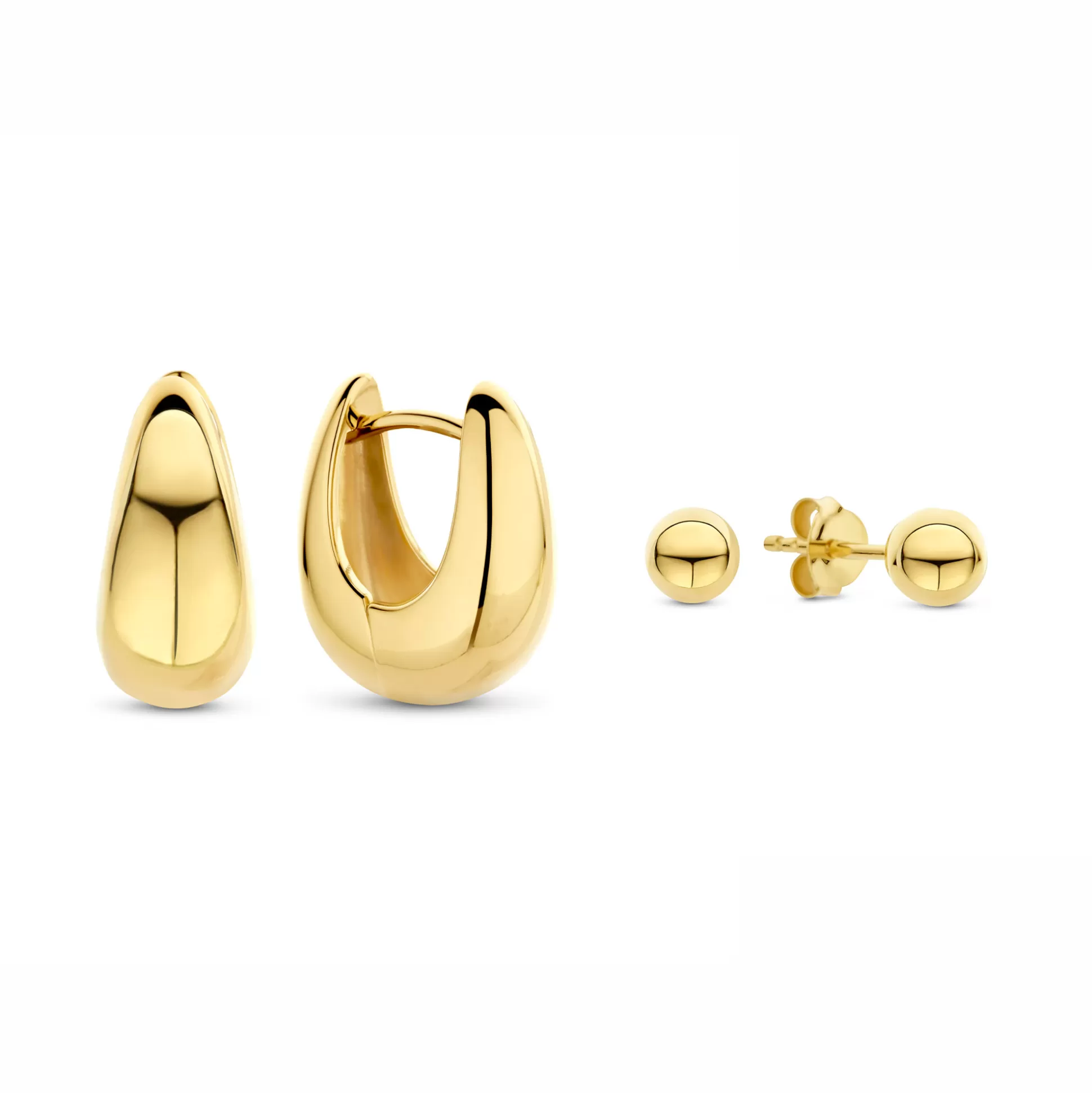 Hot Sorprendimi Set Orecchini In Argento Sterling 925 Placcati Oro Orecchini