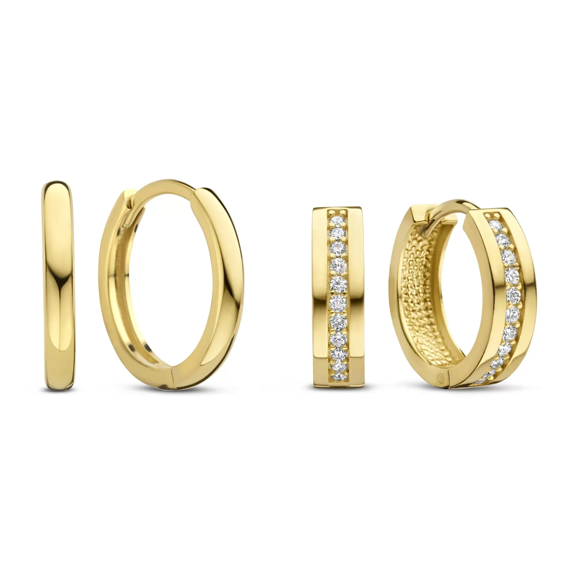 Outlet Sorprendimi Set Orecchini In Argento Sterling 925 Placcati Oro Con Pietre Zircone Orecchini