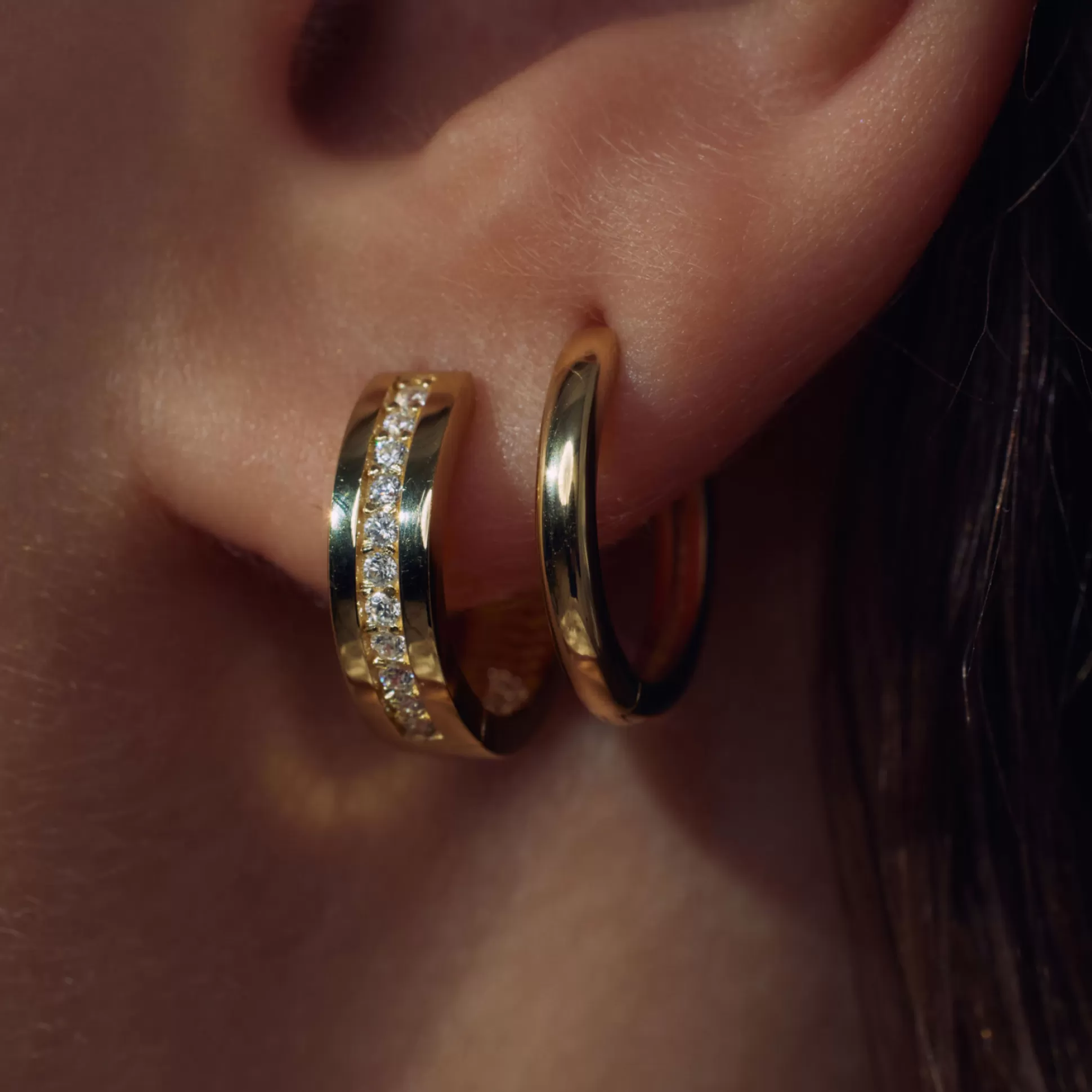 Outlet Sorprendimi Set Orecchini In Argento Sterling 925 Placcati Oro Con Pietre Zircone Orecchini