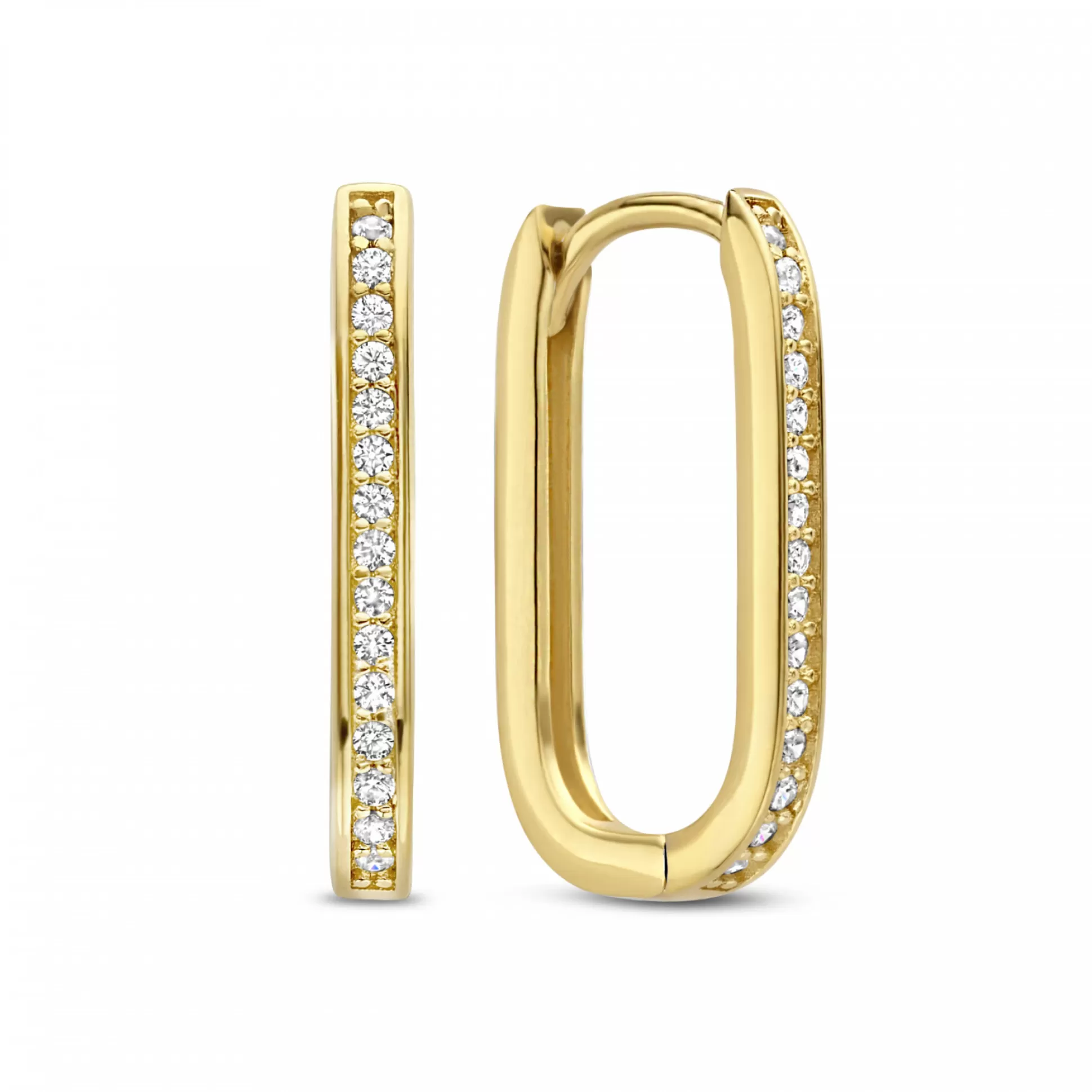 Hot Sorprendimi Set Orecchini In Argento Sterling 925 Placcati Oro Con Pietre Zircone Orecchini