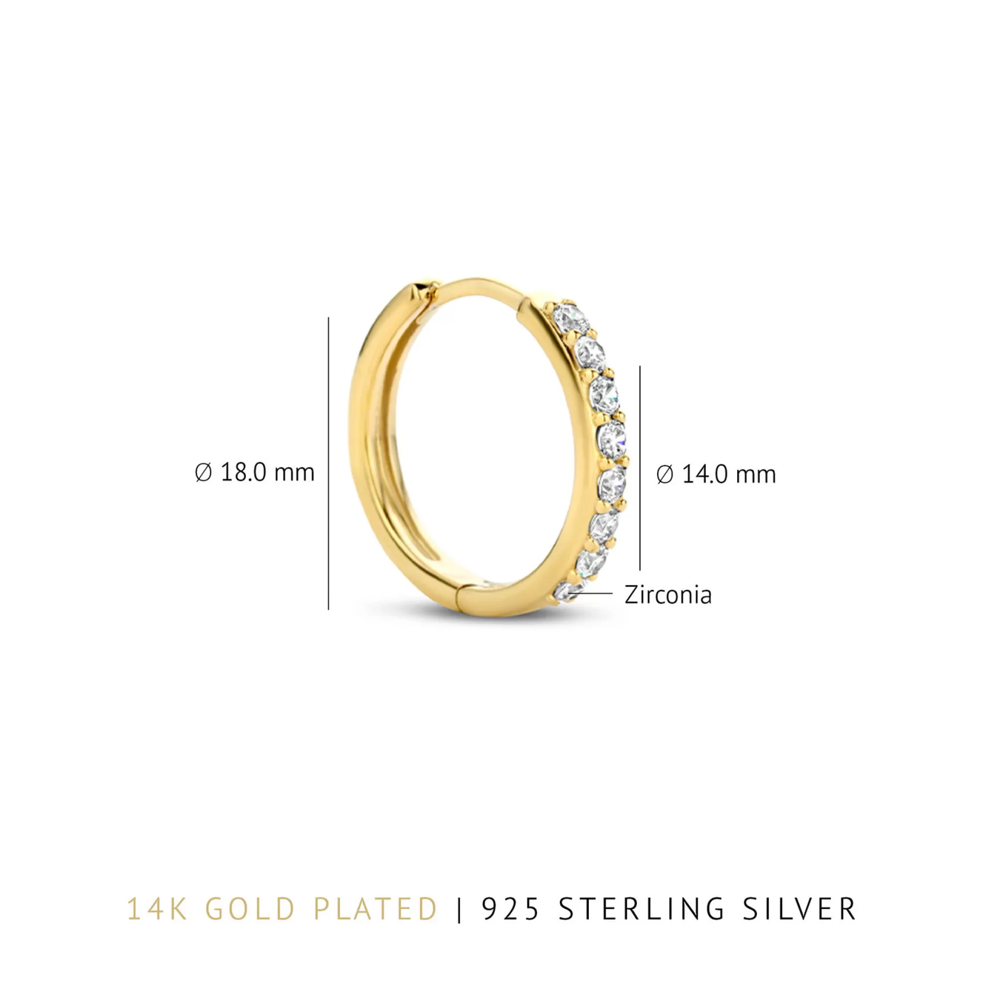 Clearance Sorprendimi Set Orecchini In Argento Sterling 925 Placcato Oro Con Pietre Zircone Orecchini A Bottone