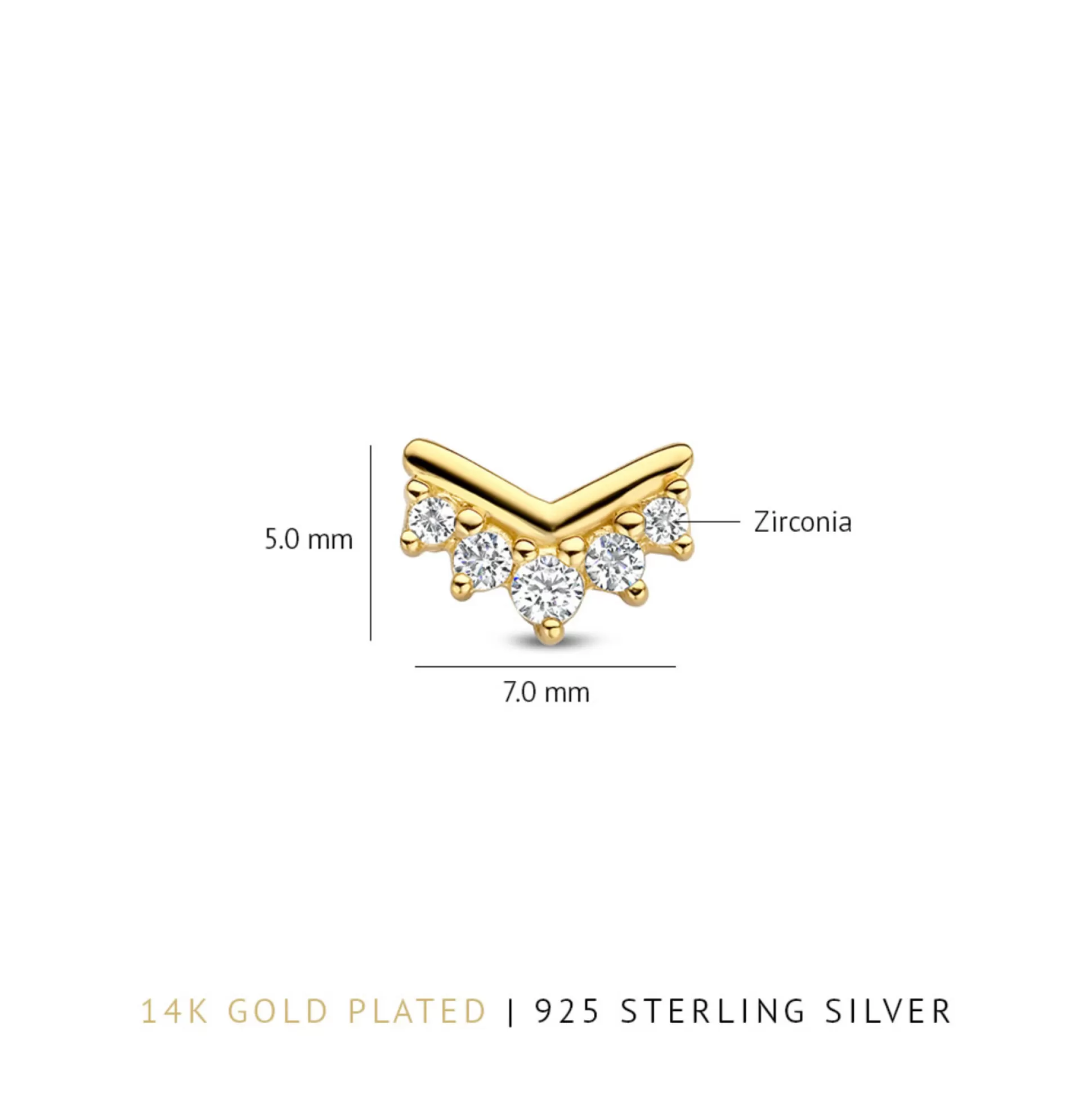 Clearance Sorprendimi Set Orecchini In Argento Sterling 925 Placcato Oro Con Pietre Zircone Orecchini A Bottone
